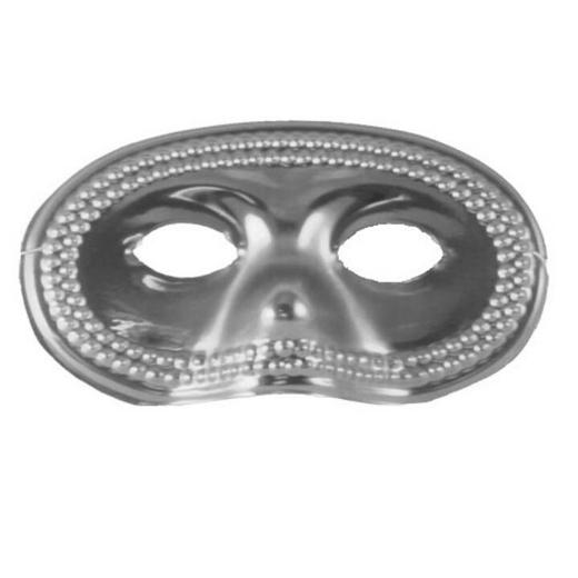 Main image of Silver Metallic Domino Masks (12)