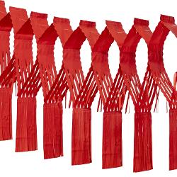Red Drop Fringe Garland 20in. x 12'