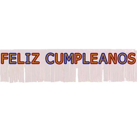 Main image of 8 Ft. "Feliz Cumpleanos" Fringe Banner
