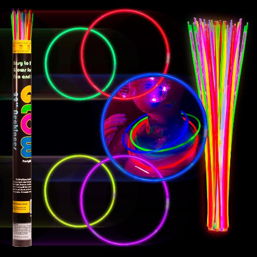 Alternate image of 22 inch. Neon Glow Necklaces With Assorted Colors - 300