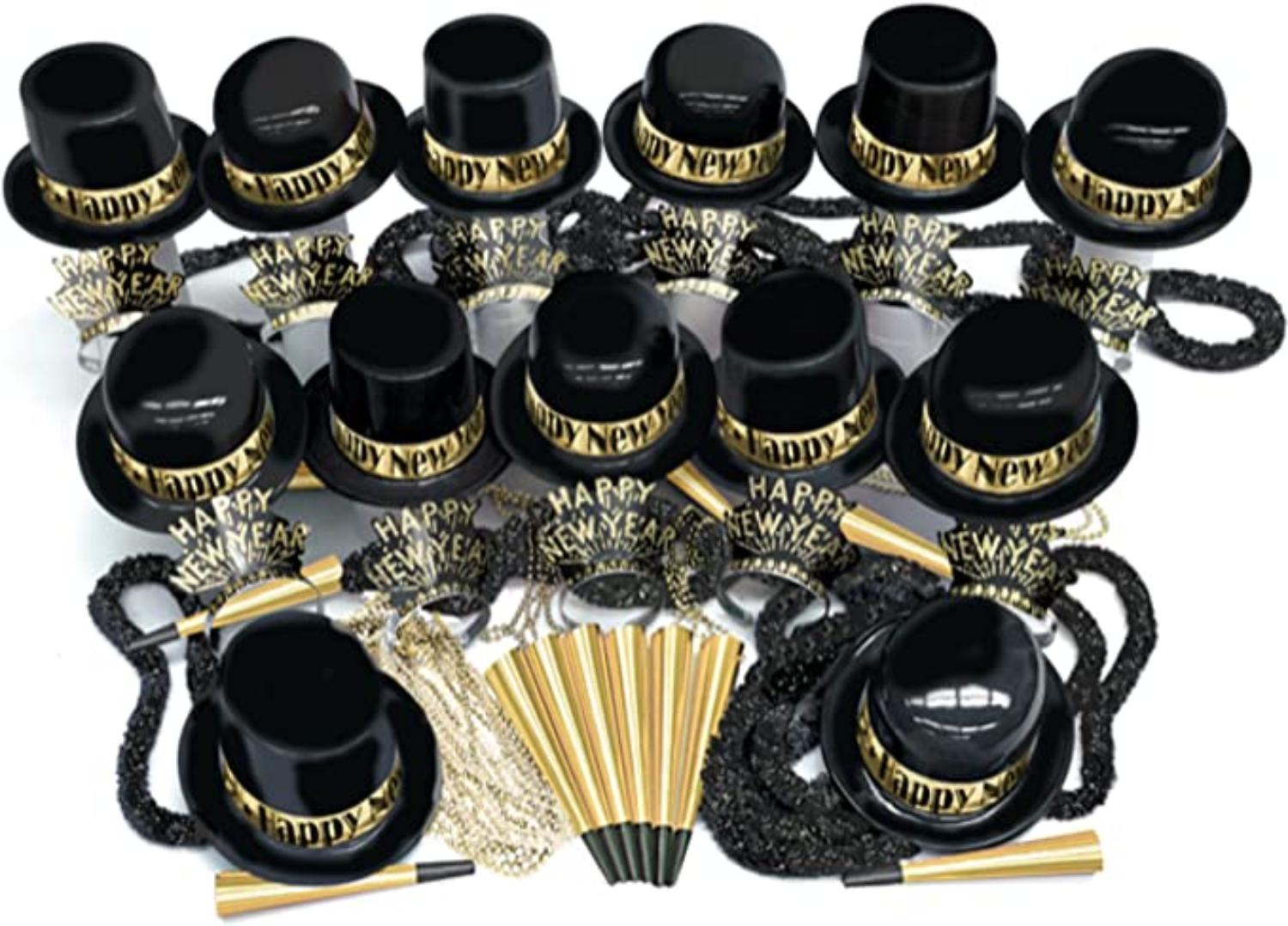 Gold Showboat Party Kit for 100 New Years