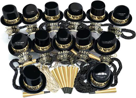 Main image of Gold Showboat Party Kit for 100 New Years