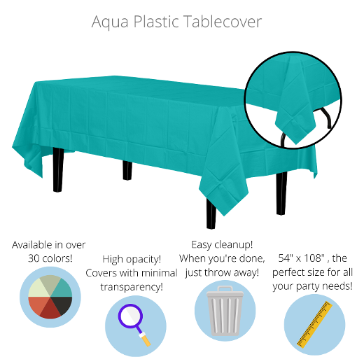 Alternate image of Aqua Blue Table Cover