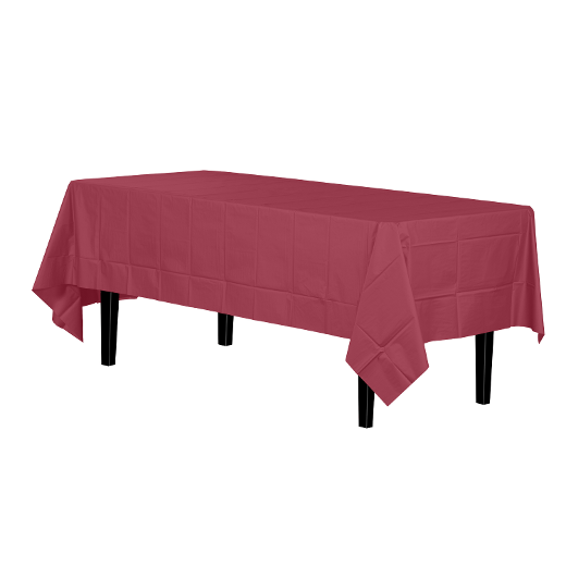 Main image of Burgundy plastic table cover (Case of 48)