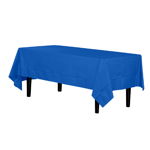 Main image of Dark Blue plastic table cover (Case of 48)