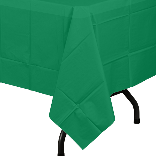 Alternate image of Emerald Green plastic table cover (Case of 48)