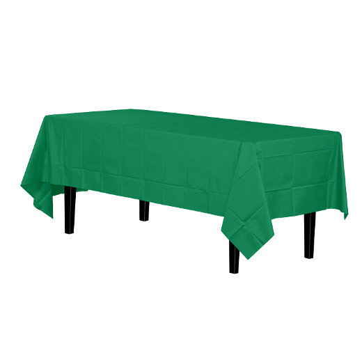 Main image of Emerald Green plastic table cover (Case of 48)