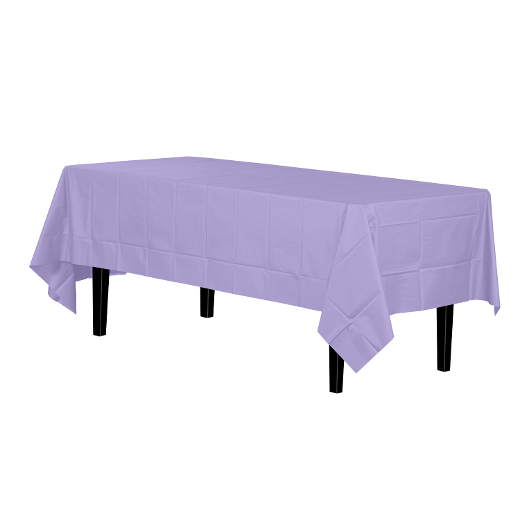 Main image of Lavender plastic table cover(Case of 48)