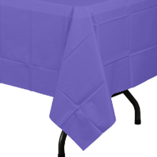 Alternate image of Purple plastic table cover (Case of 48)