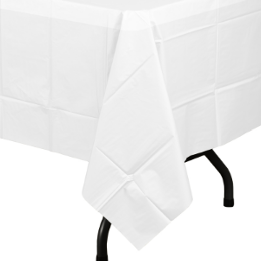 Alternate image of White Plastic Table Cover (Case of 48)