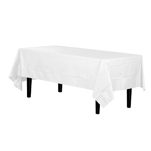 Main image of White Plastic Table Cover (Case of 48)