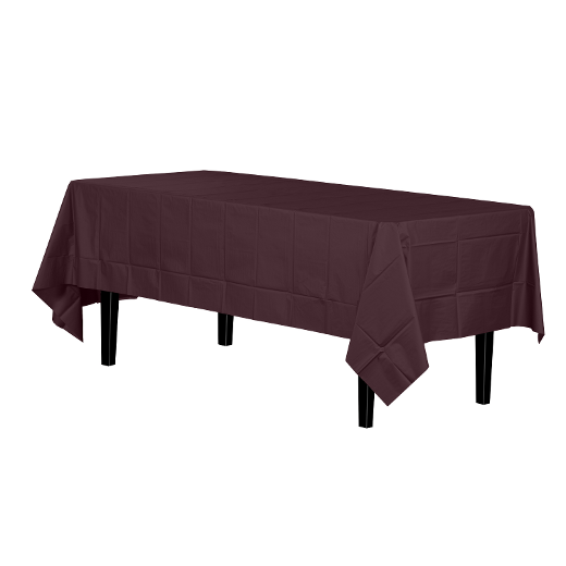 Main image of Brown plastic table cover (Case of 48)
