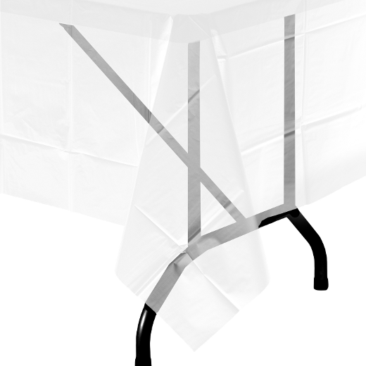 Alternate image of Clear plastic table cover (Case of 48)