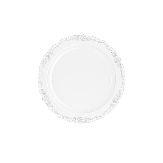 Main image of 9"Clear Victorian Design Plates - 20 ct.