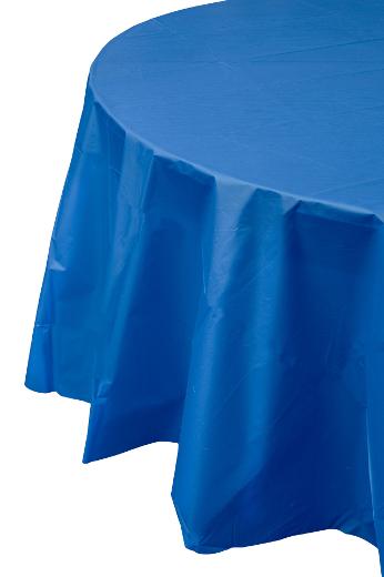 Alternate image of Dark Blue Round plastic table cover