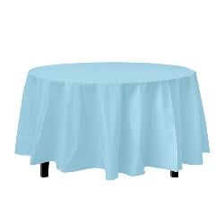 Round Light Blue Table Cover