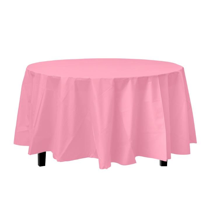 Pastel Pink Plastic Table Skirt