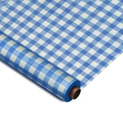 40 In. x 100 Ft. Blue Gingham Table Roll