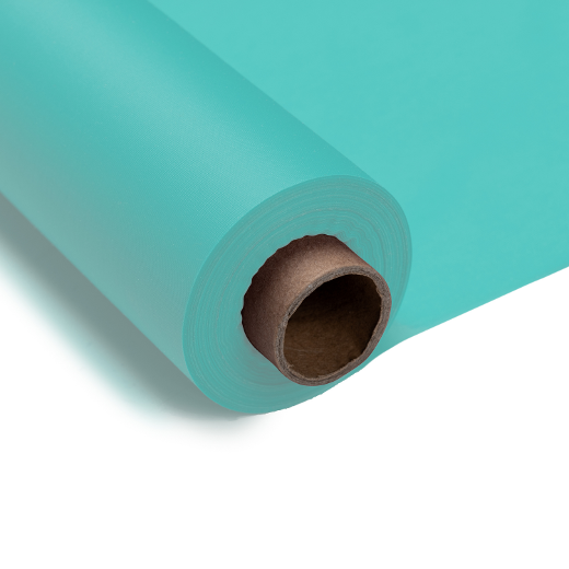 Alternate image of 40 In. x 100 Ft. Aqua Blue Table Roll