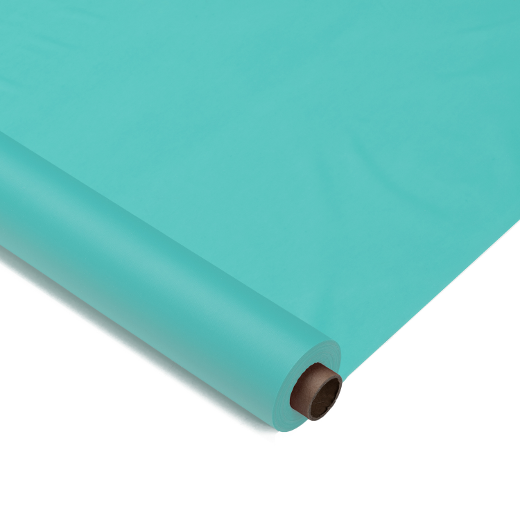 Main image of 40 In. x 100 Ft. Aqua Blue Table Roll