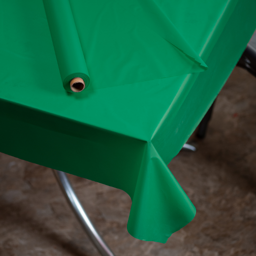 Alternate image of Emerald Green plastic table roll