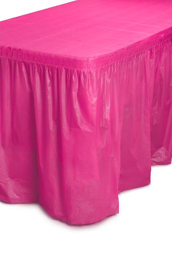 Alternate image of Cerise Plastic Table Skirt