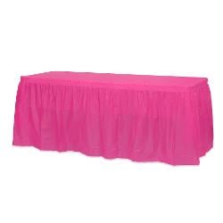 Cerise Plastic Table Skirt