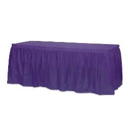 Purple Plastic Table Skirt