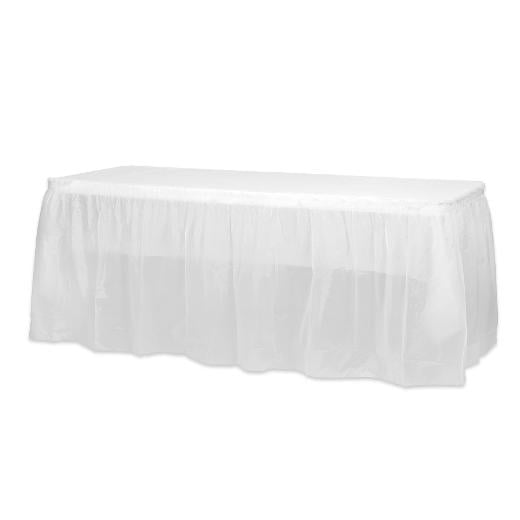 Main image of White plastic table skirt