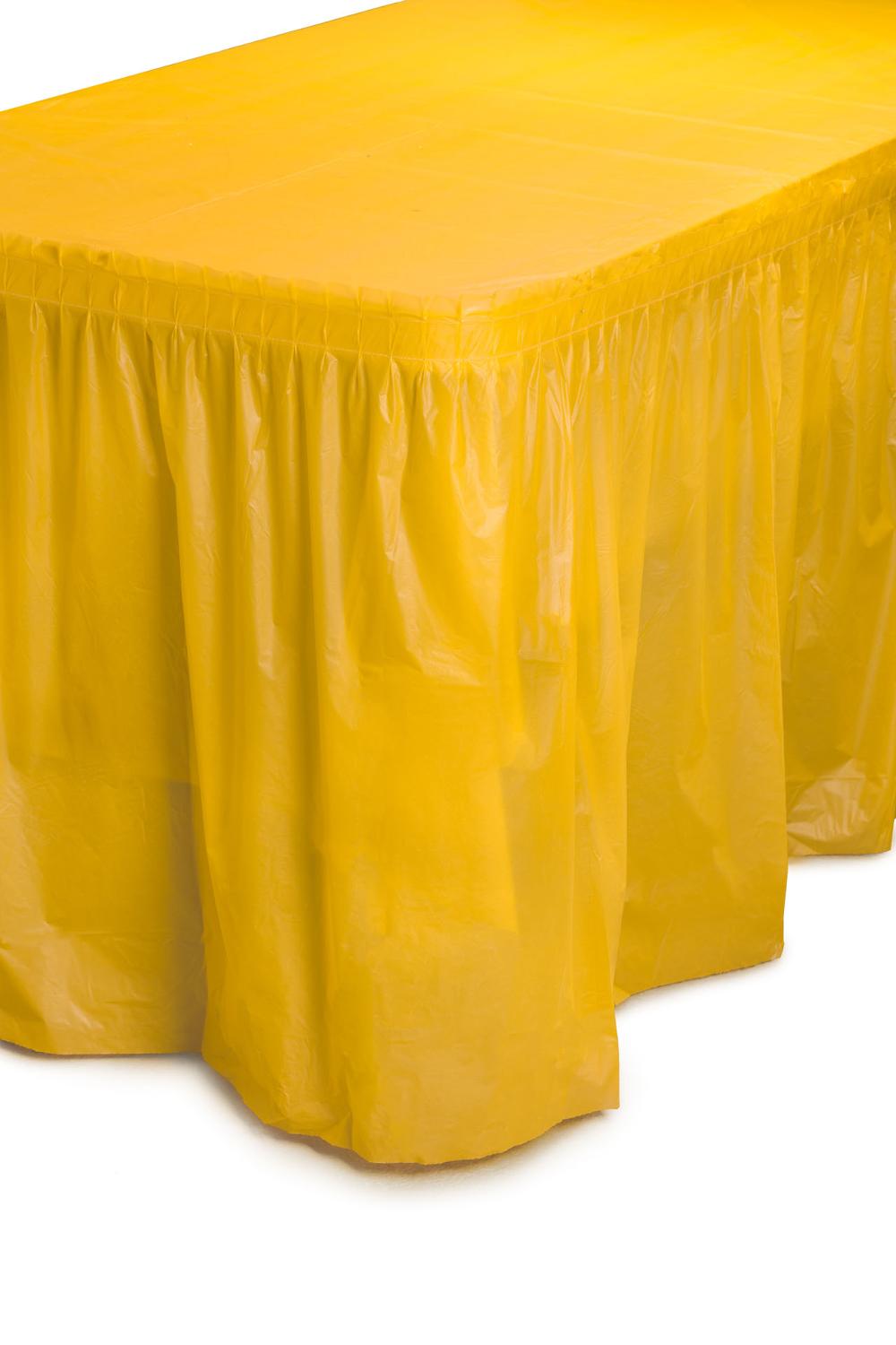 96 Length x 29 Width Party Essentials 2908 Plastic Table Skirt Case of 6 Yellow 