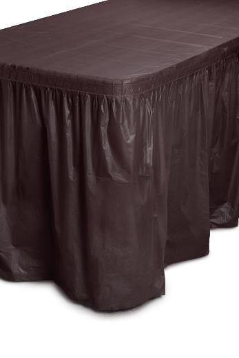 Alternate image of Brown Plastic Table Skirt