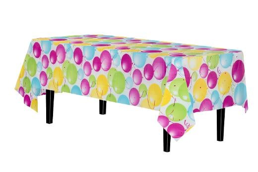 Main image of Balloon Print Plastic Table Cover
