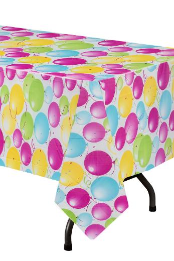 Alternate image of Balloon Print Plastic Table Cover