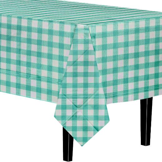 Alternate image of Teal Gingham Table Cover