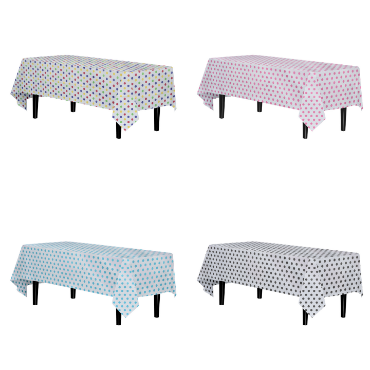 42.5"x71" Polka Dot Spot Spotty Tableware Plastic Table Covers Party Supplies 