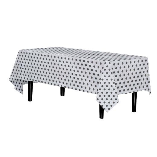 Main image of Black Polka Dot Plastic Table Cover