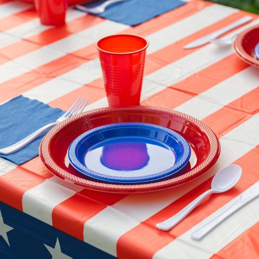 Alternate image of American Flag Plastic Tablecloth