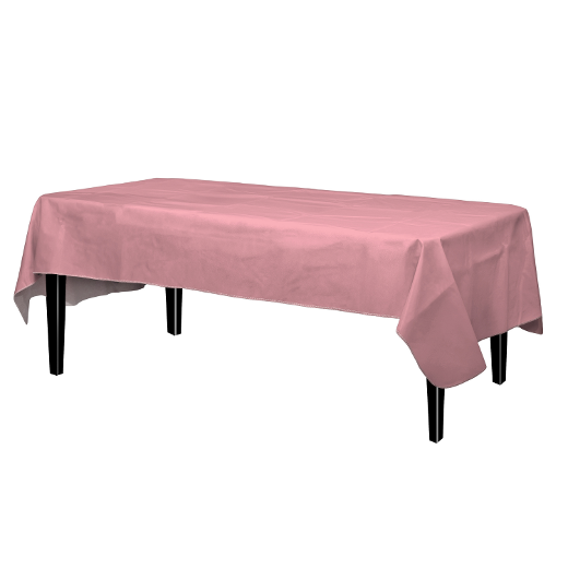 Pink Flannel Backed Table Cover 54 in. x 70 in.