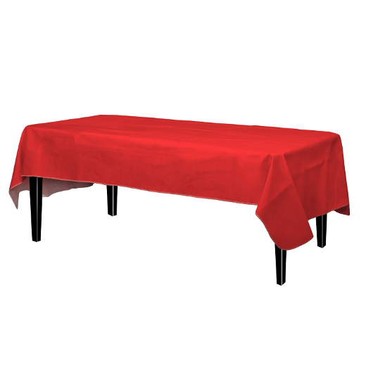 Red Flannel Backed Table Cover 54 in. x 70 in.