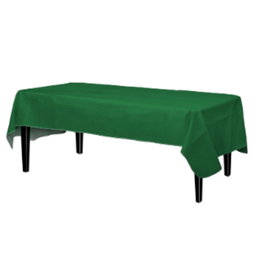 Main image of Dark Green Flannel Backed Table Cover 54 in. x 70 in.