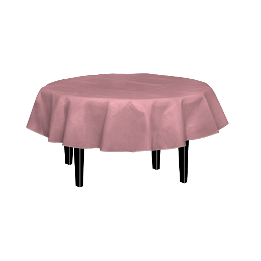 Main image of Pink Flannel Backed Table Cover 70 in. Round