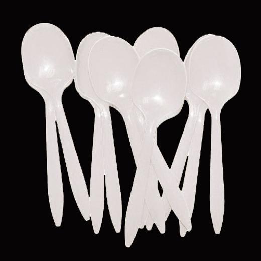 Alternate image of White Plastic Spoons (48)