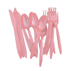 Pink Cutlery Combo Pack - 48 Ct.