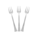 Exquisite Classic Silver Plastic Tasting Forks - 48 Ct.
