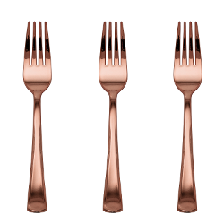 Exquisite Classic Rose Gold Plastic Forks - 20 Ct.