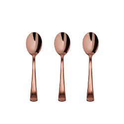 Exquisite Classic Rose Gold Plastic Tea Spoons - 20 Ct.