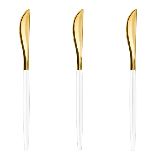Main image of Trendables Knives White/Gold - 20 Ct.