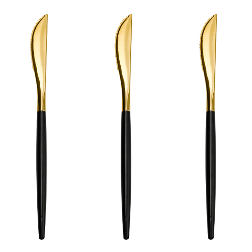 Main image of Trendables Knives Black/Gold - 20 Ct.