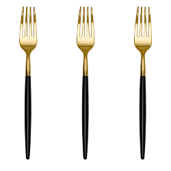 Trendables Forks Black/Gold - 20 Ct.