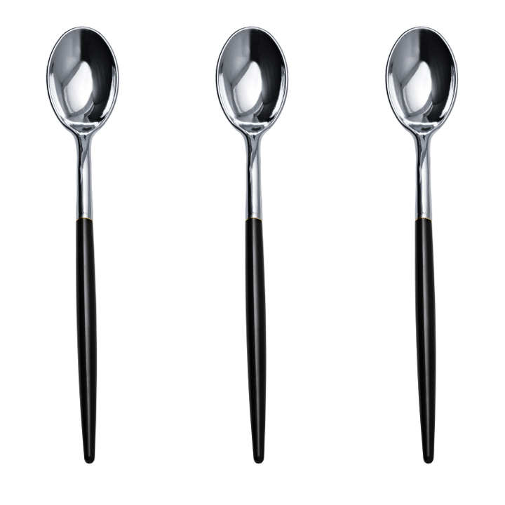 Trendables Spoons Black/Silver - 20 Ct.